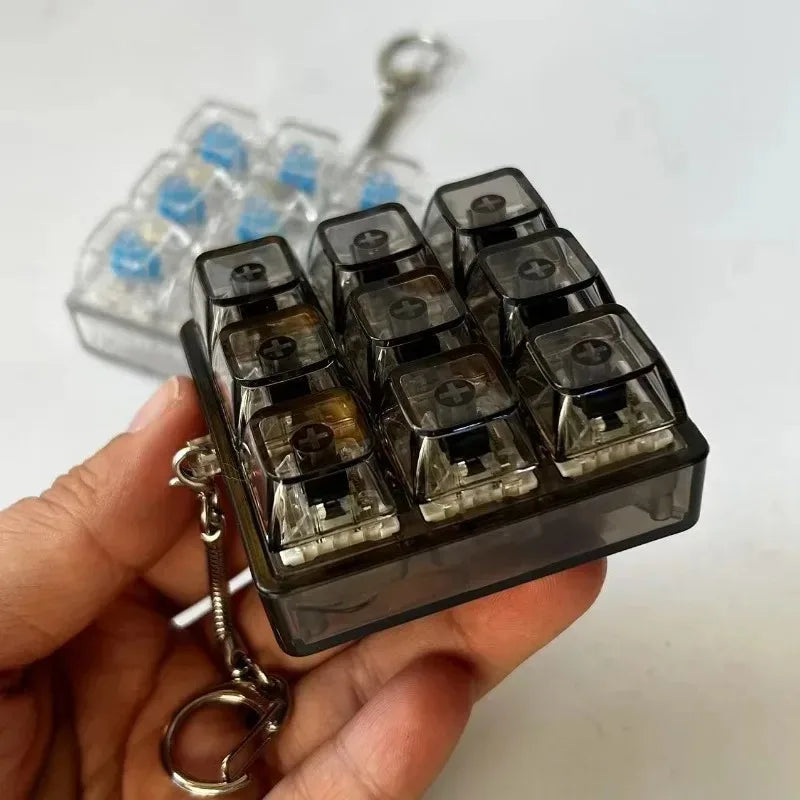 Mechanical Keyboard Switch Keychain with LED – Clicky Fidget for Stress Relief