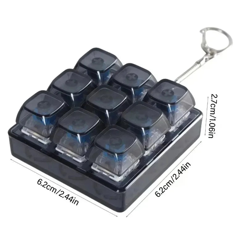 Mechanical Keyboard Switch Keychain with LED – Clicky Fidget for Stress Relief