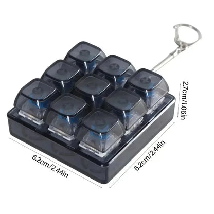 Mechanical Keyboard Switch Keychain with LED – Clicky Fidget for Stress Relief