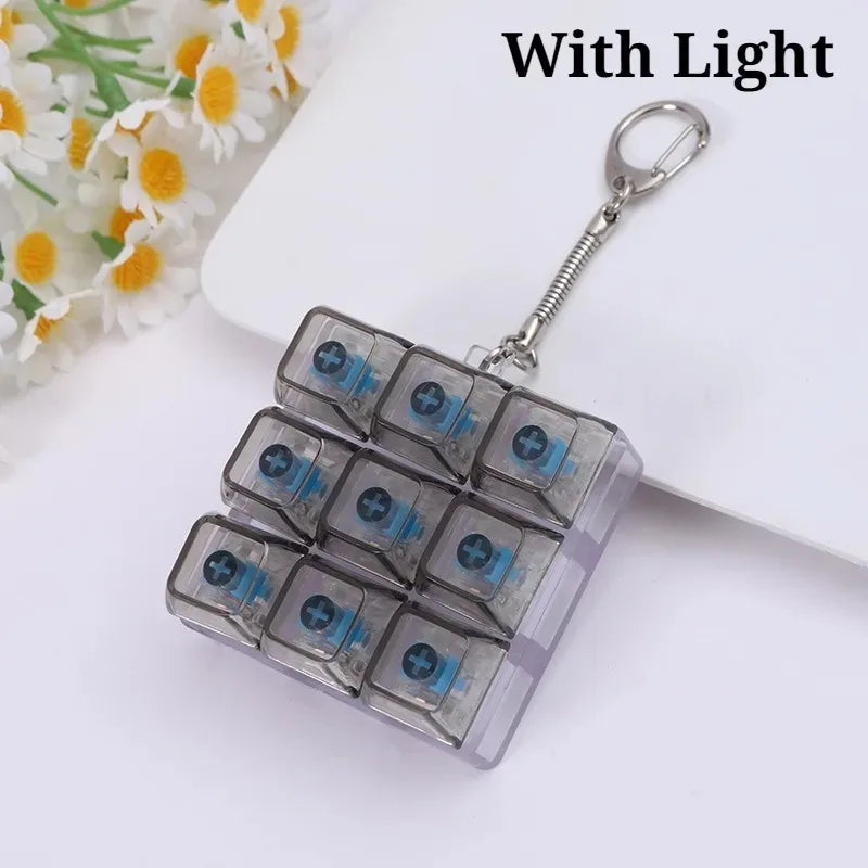 Mechanical Keyboard Switch Keychain with LED – Clicky Fidget for Stress Relief