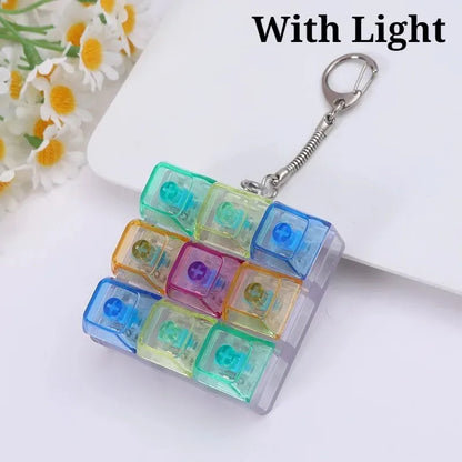 Mechanical Keyboard Switch Keychain with LED – Clicky Fidget for Stress Relief