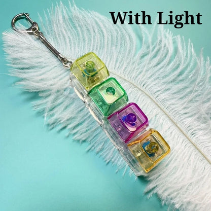 Mechanical Keyboard Switch Keychain with LED – Clicky Fidget for Stress Relief