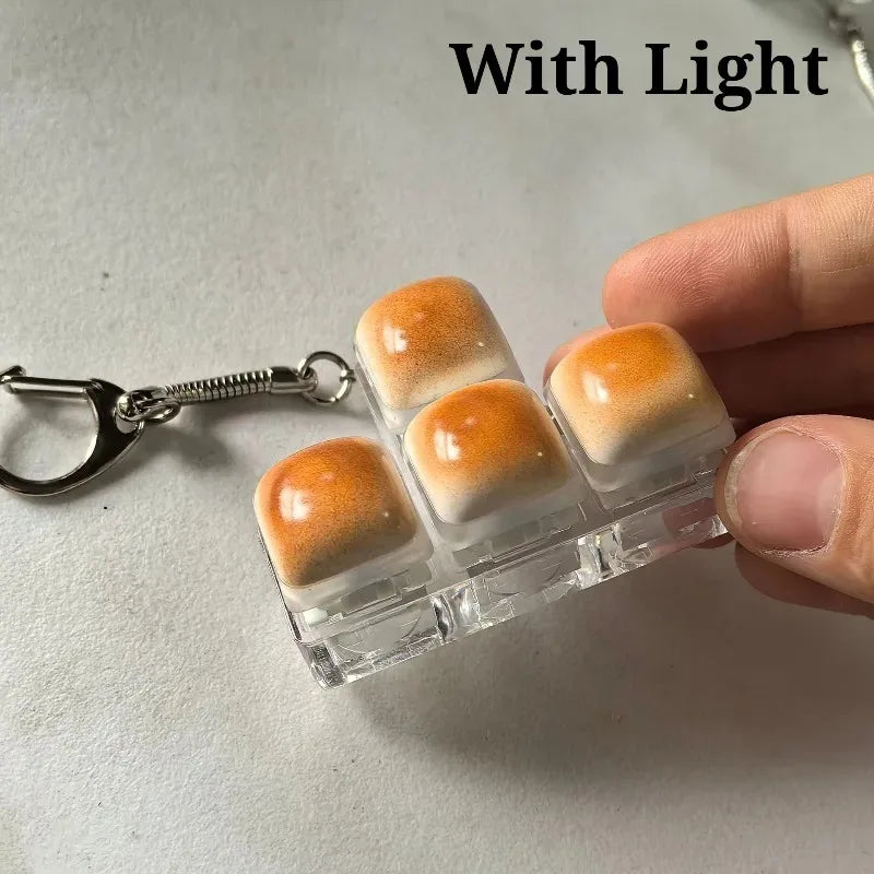 Mechanical Keyboard Switch Keychain with LED – Clicky Fidget for Stress Relief