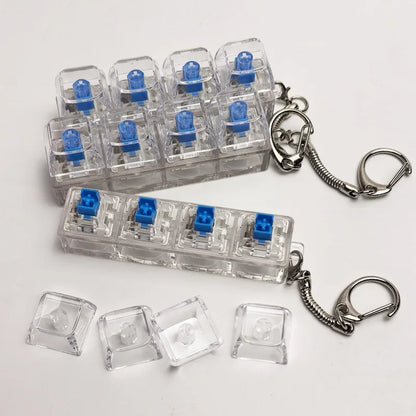 Mechanical Keyboard Switch Keychain with LED – Clicky Fidget for Stress Relief